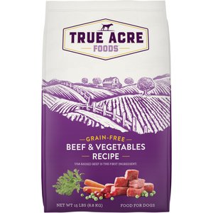 TRUE ACRE FOODS Grain-Free Beef & Vegetable Dry Dog Food, 15-lb bag - Chewy.com