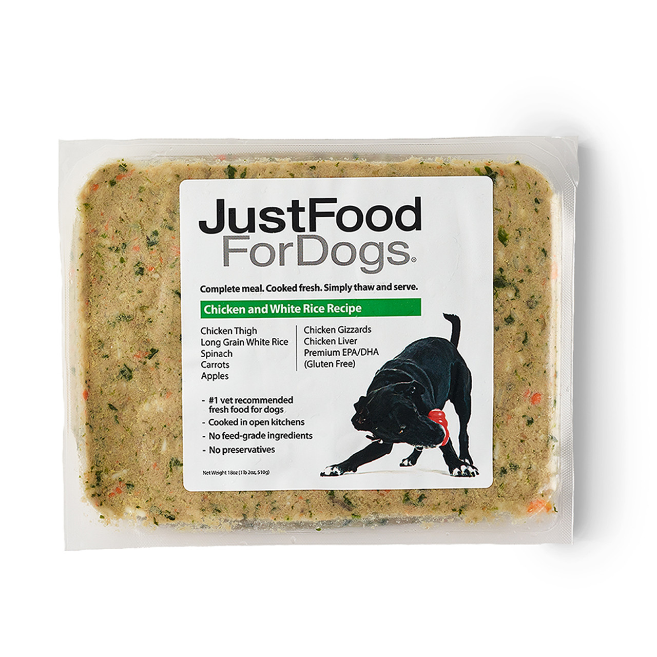 JustFoodForDogs Chicken & White Rice Frozen Cooked Dog Food