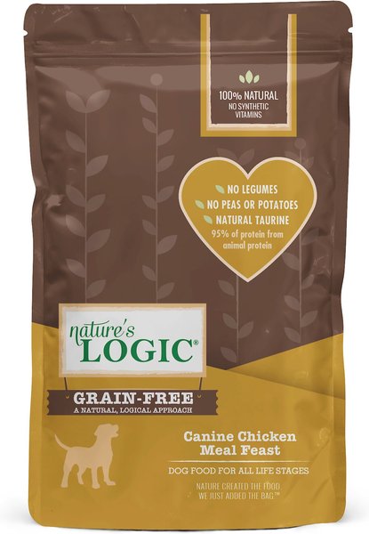 NATURE'S LOGIC Canine Chicken Meal Feast Grain-Free Dry Dog Food, 4.4-lb bag - Chewy.com