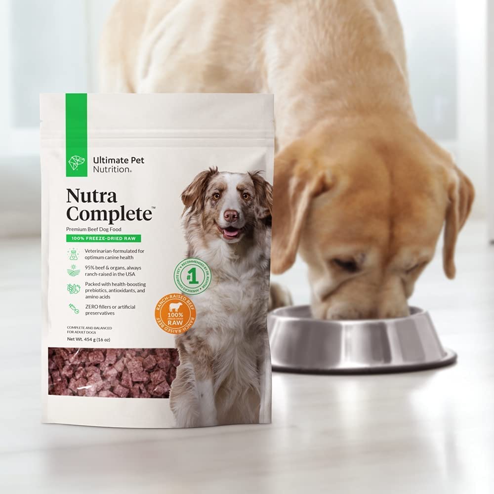 Buy Ultimate Pet Nutrition Nutra Complete, 100% Freeze Dried Veterinarian Formulated Raw Dog Food with Antioxidants Prebiotics and Amino Acids, (Beef, 16 OZ) Online at Lowest Price in Nepal. B099GPNTZS