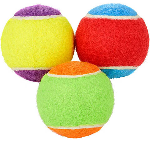 Frisco Fetch Squeaking Colorful Tennis Ball