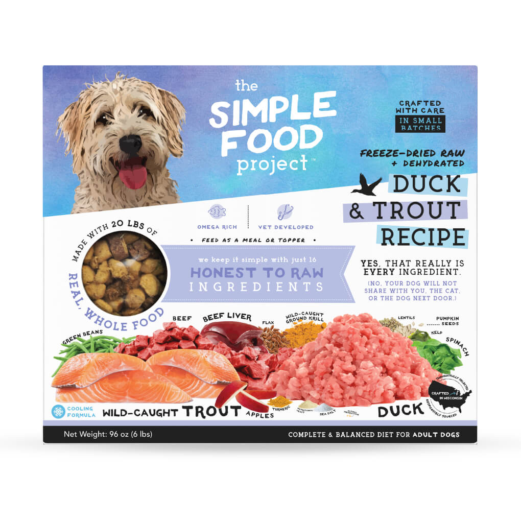 Simple Food Project Freeze-dried Raw Food | Duck & Trout - Vanillapup