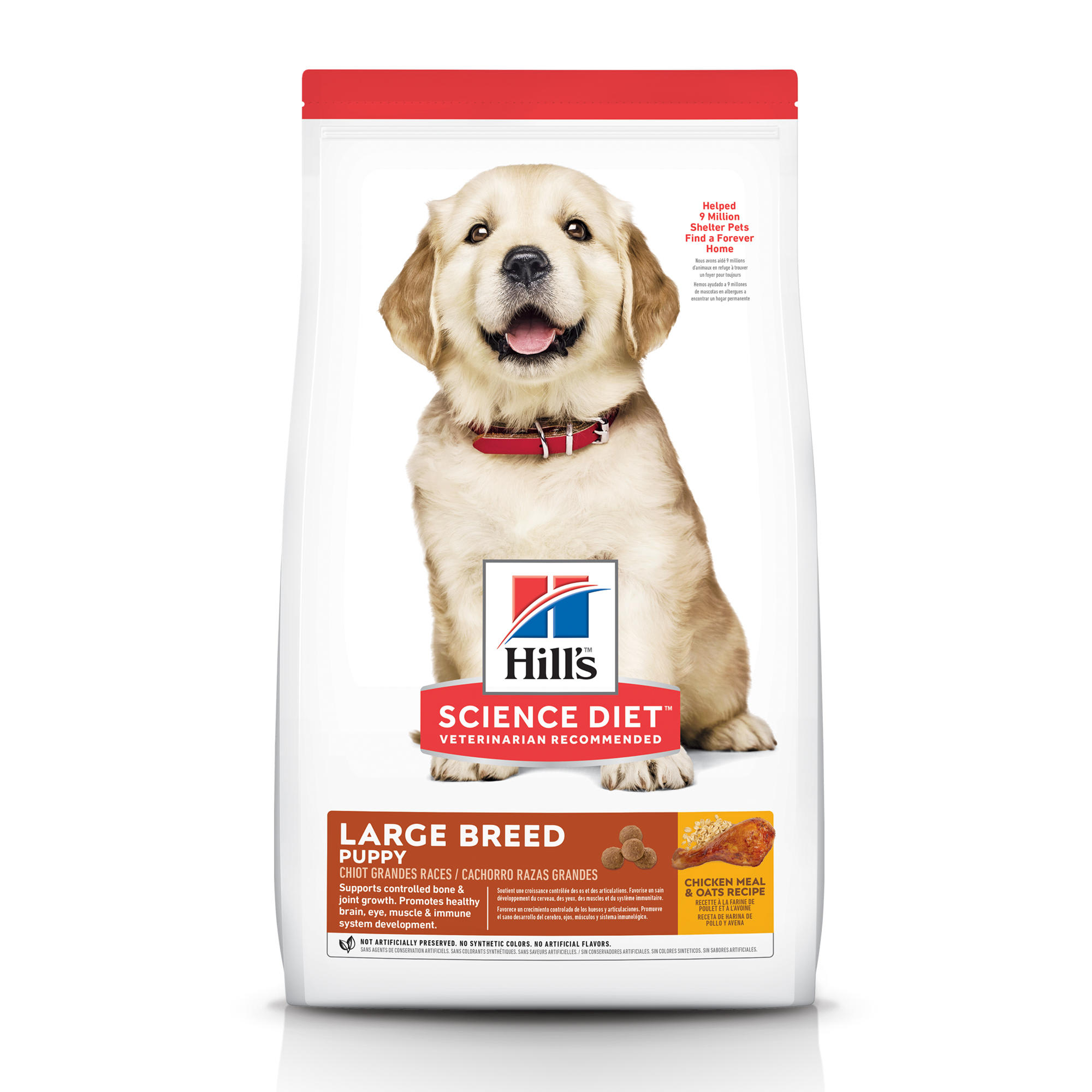 Hill's Science Diet Large Breed Chicken Meal & Oats Recipe Dry Puppy Food, 30 lbs., Bag | Petco
