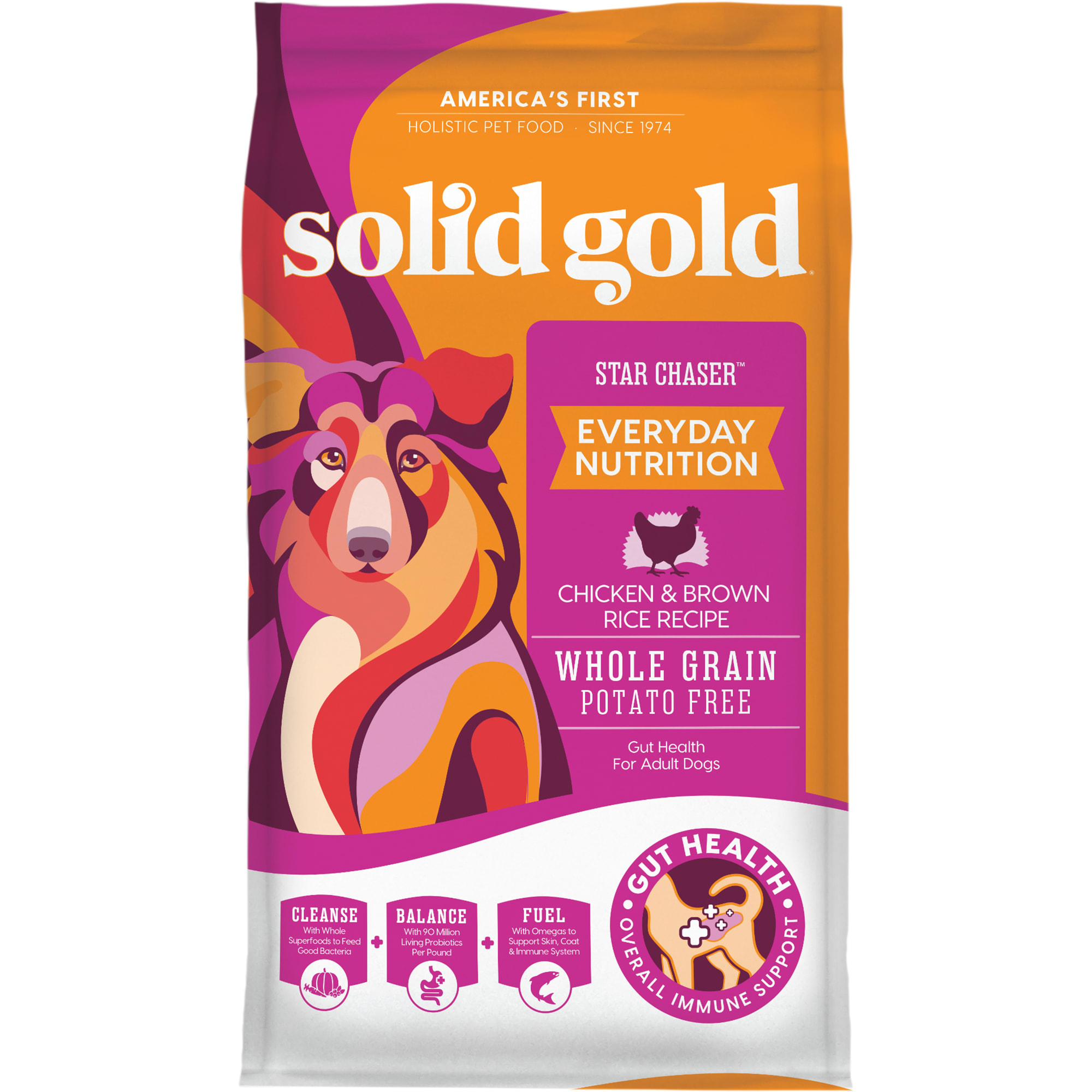 Solid Gold Star Chaser Chicken and Brown Rice with Vegetable Dry Dog Food, 28.5 lbs. | Petco