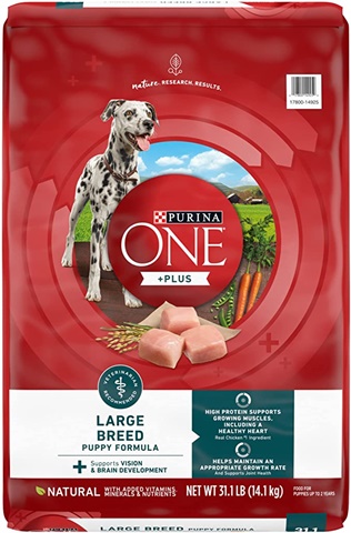 Purina ONE +Plus Natural High Protein Large Breed Formula Dry Puppy Food