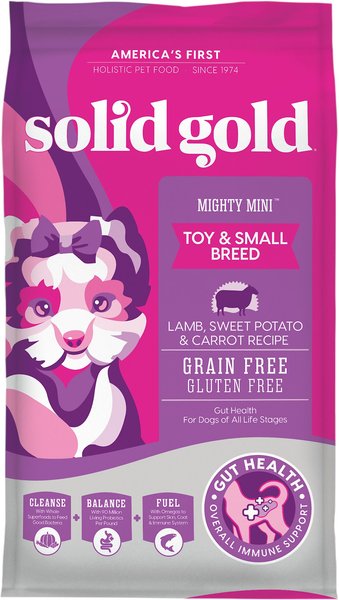 SOLID GOLD Mighty Mini Small & Toy Breed Grain-Free Lamb, Sweet Potato & Carrot Dry Dog Food, 11-lb bag - Chewy.com