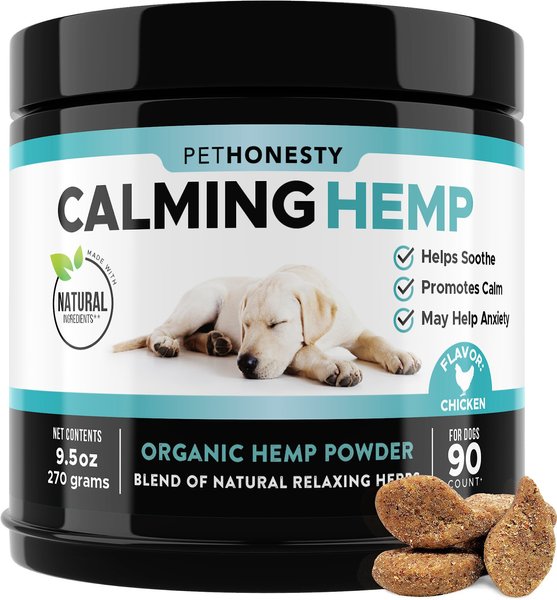 PETHONESTY Calming Hemp Chicken Flavored Soft Chews Calming Supplement for Dogs, 90 count - Chewy.com