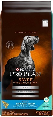 1Purina Pro Plan Savor Adult Shredded Blend with Probiotics Large Breed Formula Dry Dog Food