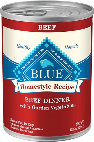 Blue Buffalo Homestyle Recipe Beef Dinner with Garden Vegetables & Sweet Potatoes Canned Dog Food, 12.5-oz, case of 12