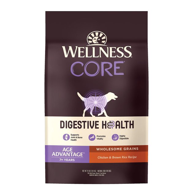 WELLNESS CORE Digestive Health Age Advantage Senior Chicken & Brown Rice Dry Dog Food, 24-lb bag - Chewy.com
