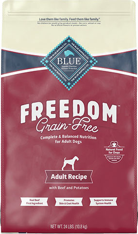 6 Blue Buffalo Freedom Adult Beef Recipe Grain-Free Dry Dog Food
