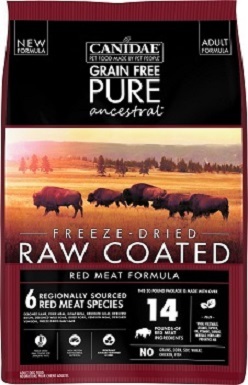 7CANIDAE Grain-Free PURE Ancestral Red Meat Formula Freeze-Dried Raw Coated Dry Dog Food