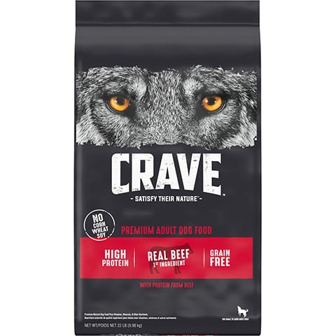 Crave High Protein Beef Adult Grain-Free Dry Dog Food