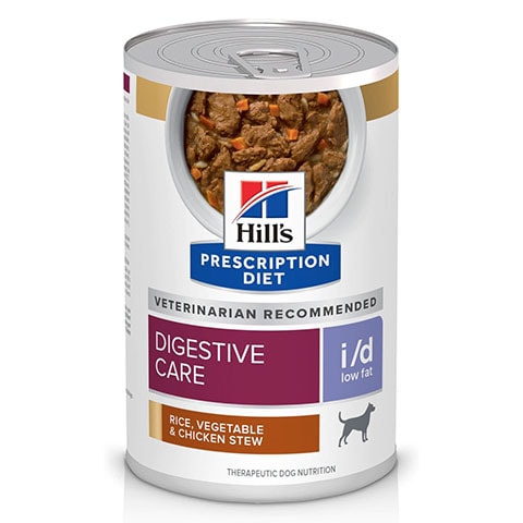 Hill’s Prescription Diet id Digestive Care Low Fat Rice, Vegetable & Chicken Stew Wet Dog Food