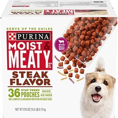 Purina B0018CFNB0 Moist & Meaty Wet Dog Food