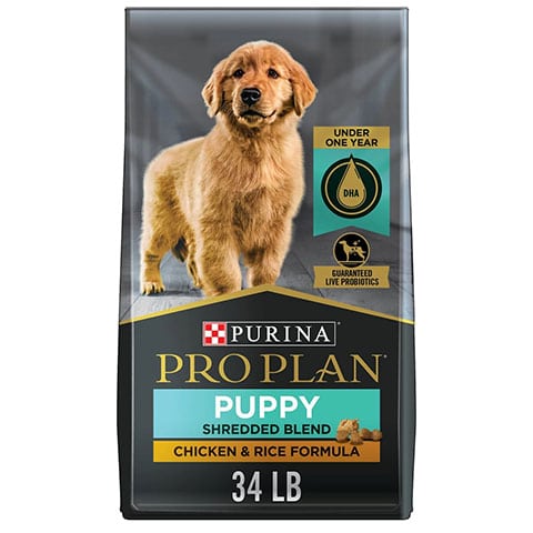 Purina Pro Plan Puppy Shredded Blend Chicken & Rice Formula With Probiotics Dry Dog Food