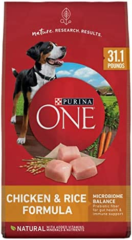 Amazon.com: Purina ONE Natural Dry Dog Food, SmartBlend Chicken & Rice Formula - 31.1 lb. Bag : Pet Supplies