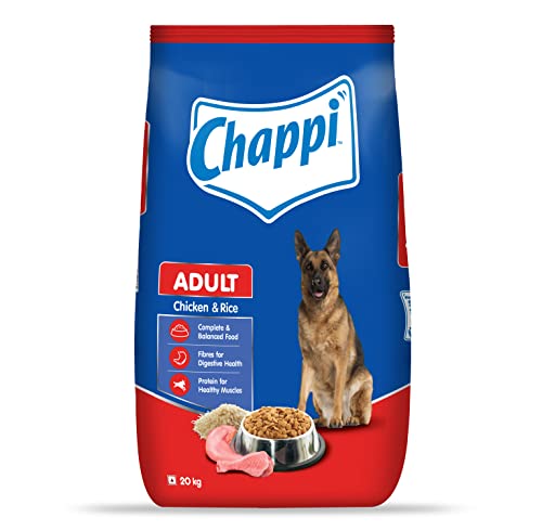 Chappi Dry Food for Adult Dogs, Chicken & Rice Flavour, 20kg Pack