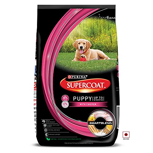 Purina Supercoat Puppy Dry Dog Food, Chicken - 2kg Pack