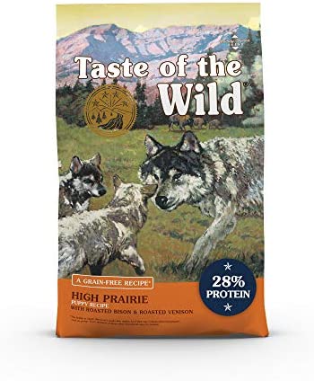 Amazon.com: Taste of the Wild Grain Free High Protein Real Meat Recipe High Prairie Puppy Premium Dry Dog Food, 5lb : Pet Supplies