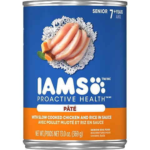 IAMS ProActive Health Senior with Slow Cooked Chicken & Rice Canned Dog Food