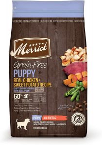 Merrick Grain Free Dry Puppy Food Real Chicken And Sweet Potato Recipe Dry Dog Food