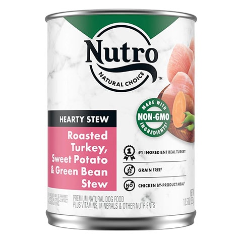 Nutro Hearty Stew Turkey, Sweet Potato & Green Bean Cuts in Gravy Canned Dog Food