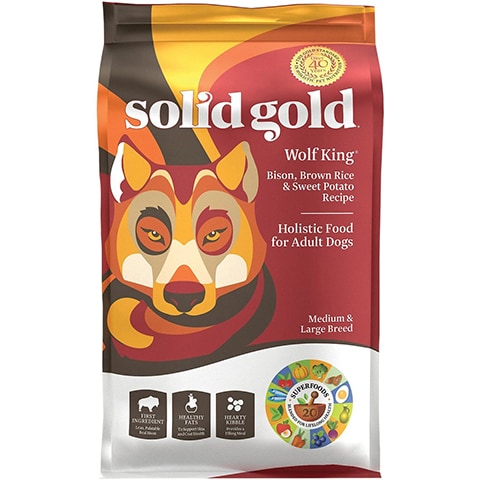 Solid Gold Wolf King Bison & Brown Rice Recipe with Sweet Potatoes Large Breed Adult Dry Dog Food
