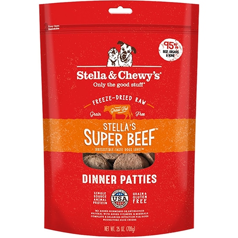 Stella & Chewy's Stella's Super Beef Dinner Patties Freeze-Dried Raw Dog Food