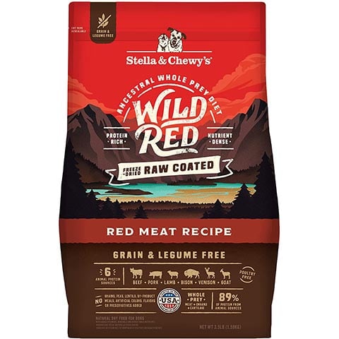Stella & Chewy's Wild Red Raw Coated Kibble Grain-Free Red Meat Recipe Dry Dog Food