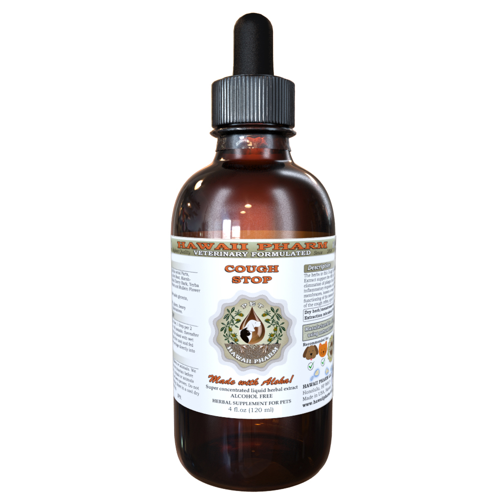 Cough Stop, VETERINARY Natural Alcohol-FREE Liquid Extract, Pet Herbal Supplement 4 oz - Walmart.com